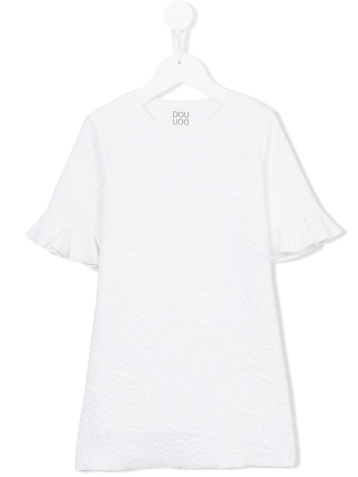 Douuod Kids Jacquard Dress, Girl's, Size: 8 Yrs, White