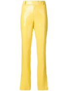 Msgm Sequin Slim-fit Trousers - Yellow & Orange