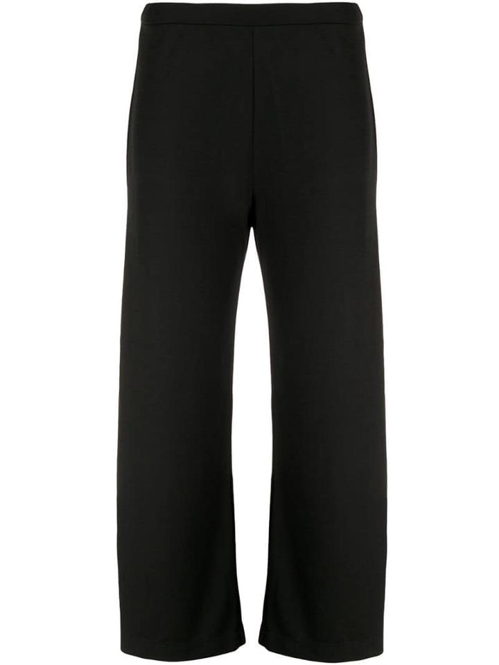 Natori Cropped Wide-leg Trousers - Black