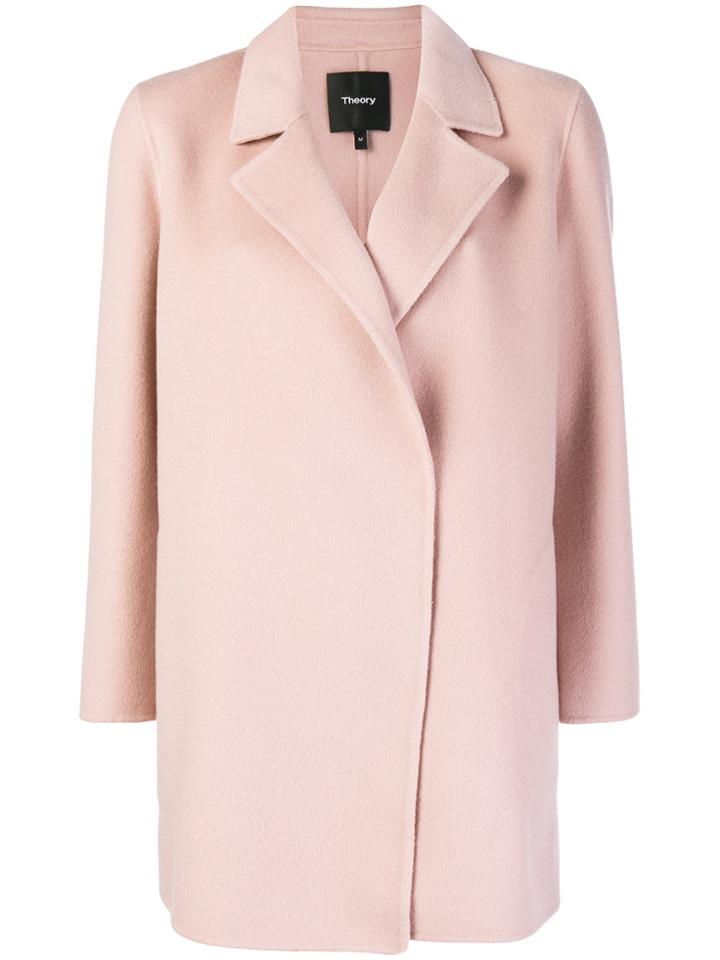 Theory Oversized Boxy-fit Coat - Pink & Purple