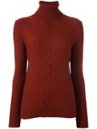 Loro Piana Roll Neck Jumper, Women's, Size: 40, Red, Cashmere