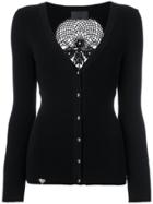 Philipp Plein Skull Knit Cardigan - Black