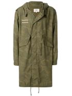 Kent & Curwen Camouflage Print Parka Coat - Green