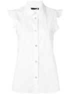 Love Moschino Ruffled Sleeve Shirt - White