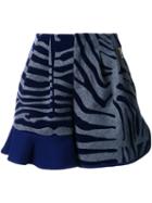 Kolor Animal Print Ruffle Shorts