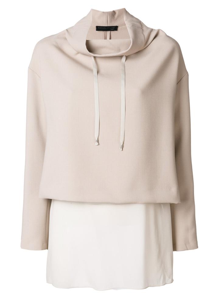 Fabiana Filippi Pull-over Cropped Sweatshirt - Nude & Neutrals