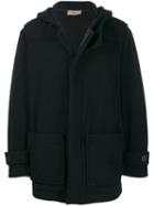 Maison Flaneur Hooded Zipped Coat - Blue