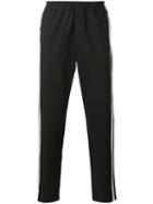 Msgm Side Stripe Track Pants, Men's, Size: 52, Black, Cotton/spandex/elastane