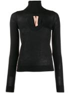Nº21 Cut-out Turtleneck Sweater - Black