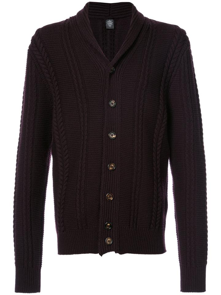 Eleventy - V-neck Knitted Cardigan - Men - Virgin Wool - Xl, Red, Virgin Wool