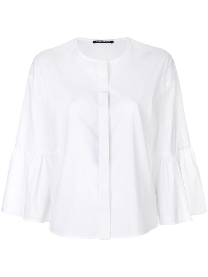 Luisa Cerano Button Up Boxy Shirt - White