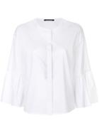 Luisa Cerano Button Up Boxy Shirt - White