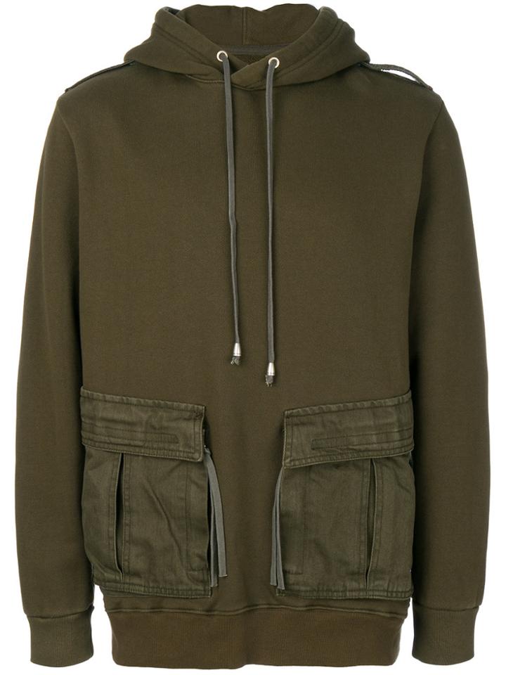 Cy Choi Pocket Detail Hoodie - Green