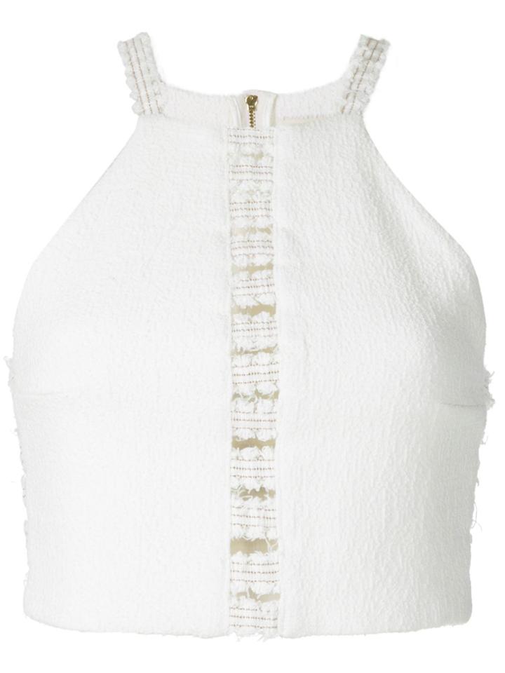 Framed Top Cropped Sunday Framed - White