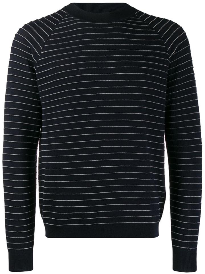 Giorgio Armani Striped Jumper - Blue
