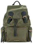 Burberry Buckled Canvas Backpack - Green