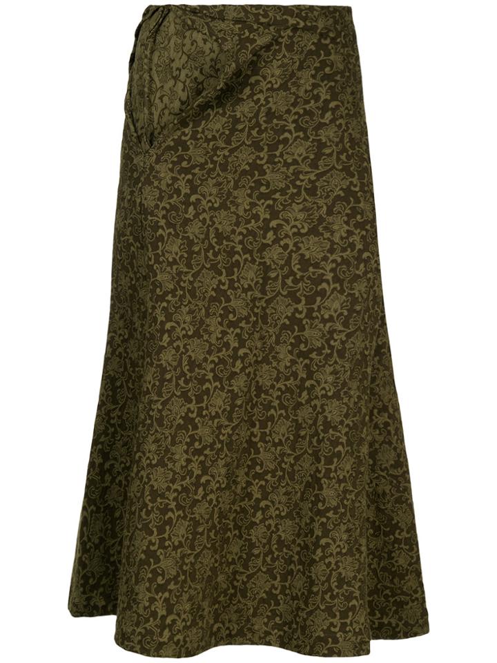 Comme Des Garçons Vintage Tapestry Print Skirt - Green