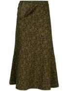 Comme Des Garçons Vintage Tapestry Print Skirt - Green