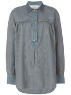 Chloé Striped Light Denim Boyish Shirt, Women's, Size: 36, Blue, Cotton