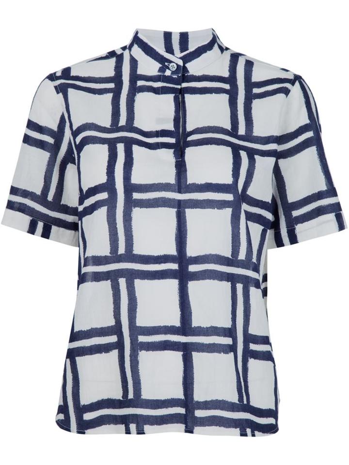 Creatures Of The Wind Check Print Shirt, Women's, Size: 6, White, Cotton