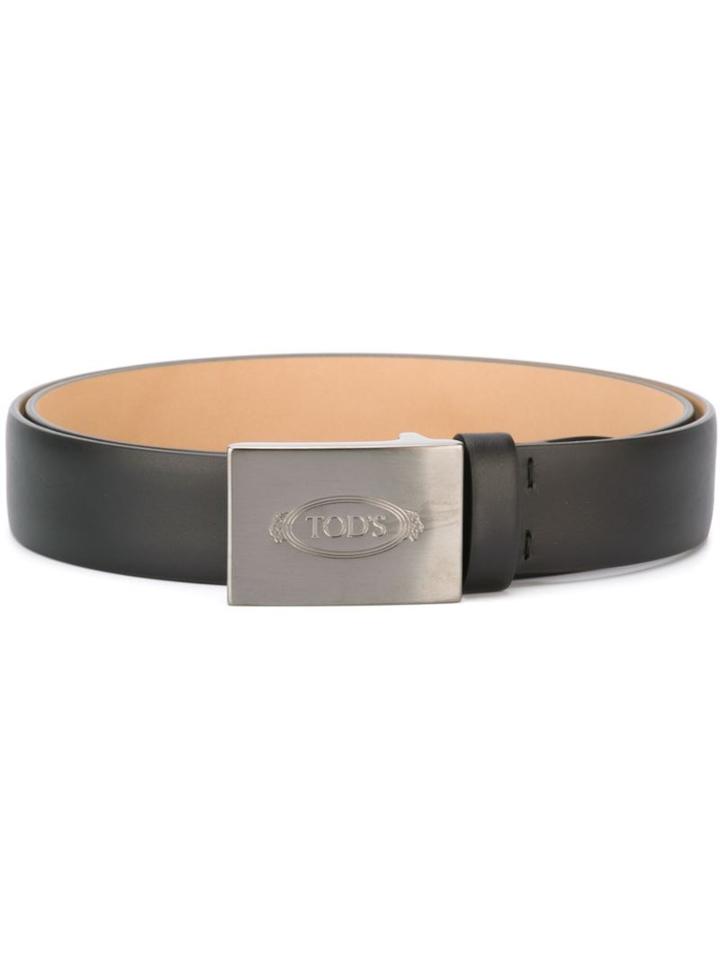 Tod S Logo Buckle Belt, Men's, Size: 100, Brown, Calf Leather