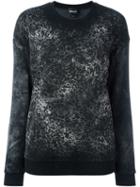 Just Cavalli Animal Print Sweatshirt, Women's, Size: 38, Black, Cotton/polyester