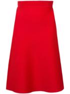 T By Alexander Wang - Ribbed Waist Skirt - Women - Nylon/spandex/elastane/viscose - S, Red, Nylon/spandex/elastane/viscose