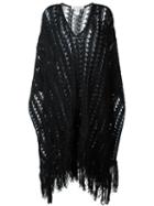 Philosophy Di Lorenzo Serafini Knitted Poncho With Fringes
