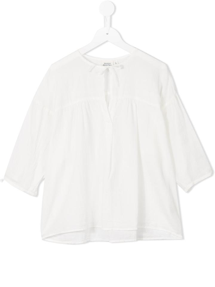 Hartford Kids Tied Neck Blouse, Girl's, Size: 14 Yrs, White