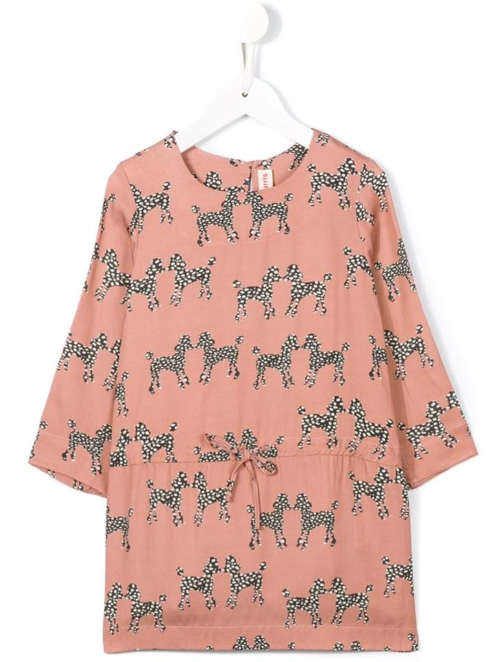 Anne Kurris 'ann' Paris Poodle Print Dress, Girl's, Size: 8 Yrs, Pink/purple