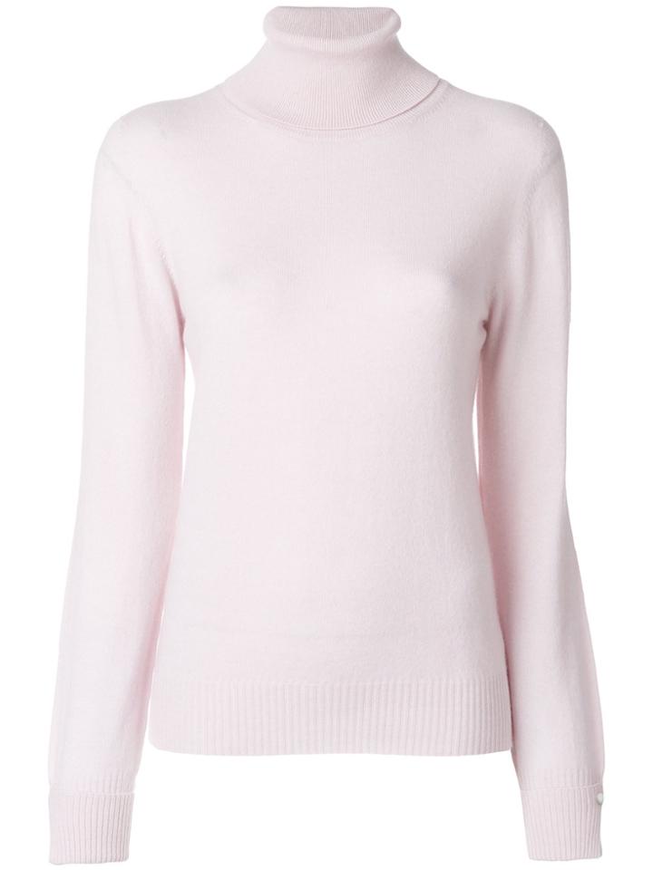 Agnona Roll Neck Jumper - Pink & Purple