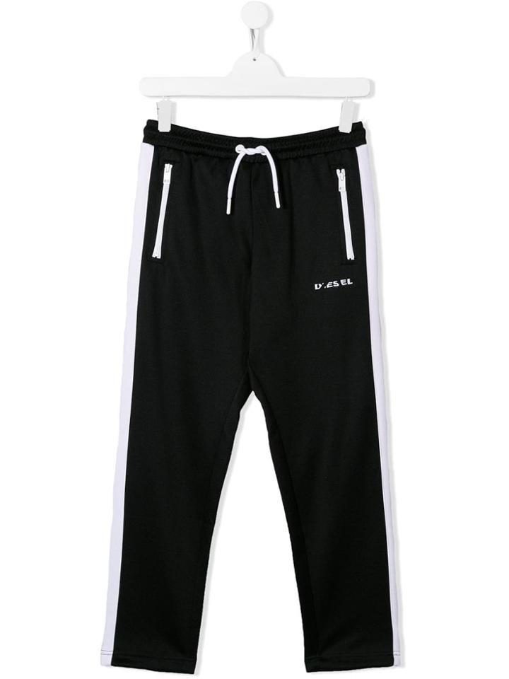 Diesel Kids Drawstring Track Trousers - Black