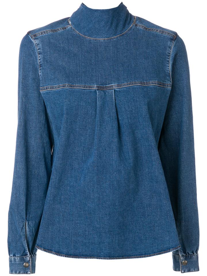 Semicouture Denim Blouse - Blue