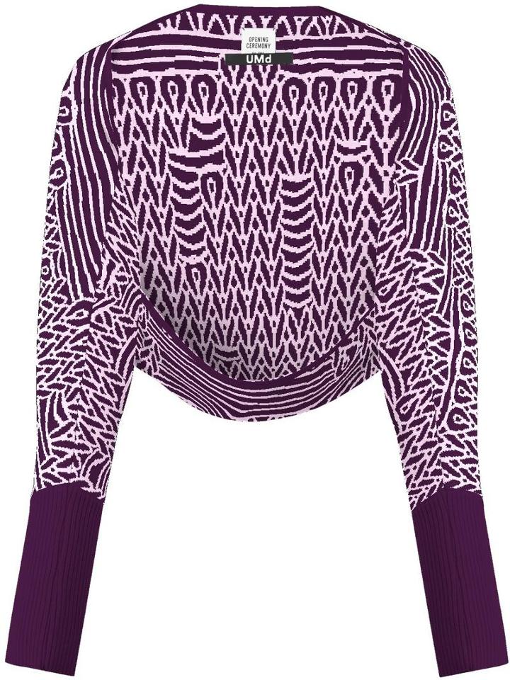 Opening Ceremony Umd X Opening Ceremony Shrug Cardigan, Pink/purple, Merino