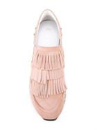 Tod's Fringed Sneakers - Nude & Neutrals