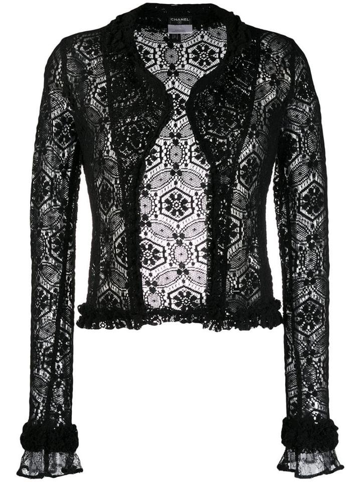 Chanel Pre-owned 2004's Crochet Cardigan - Black