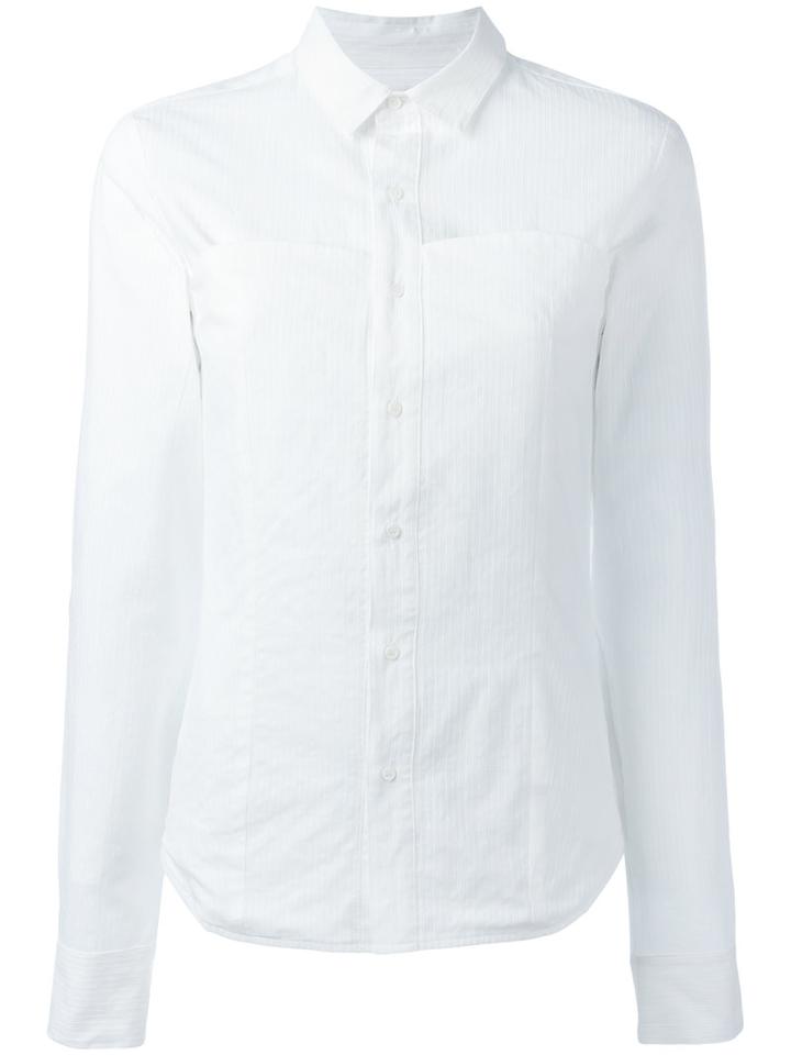 A.f.vandevorst Fitted Button Up Shirt, Women's, Size: 40, White, Cotton