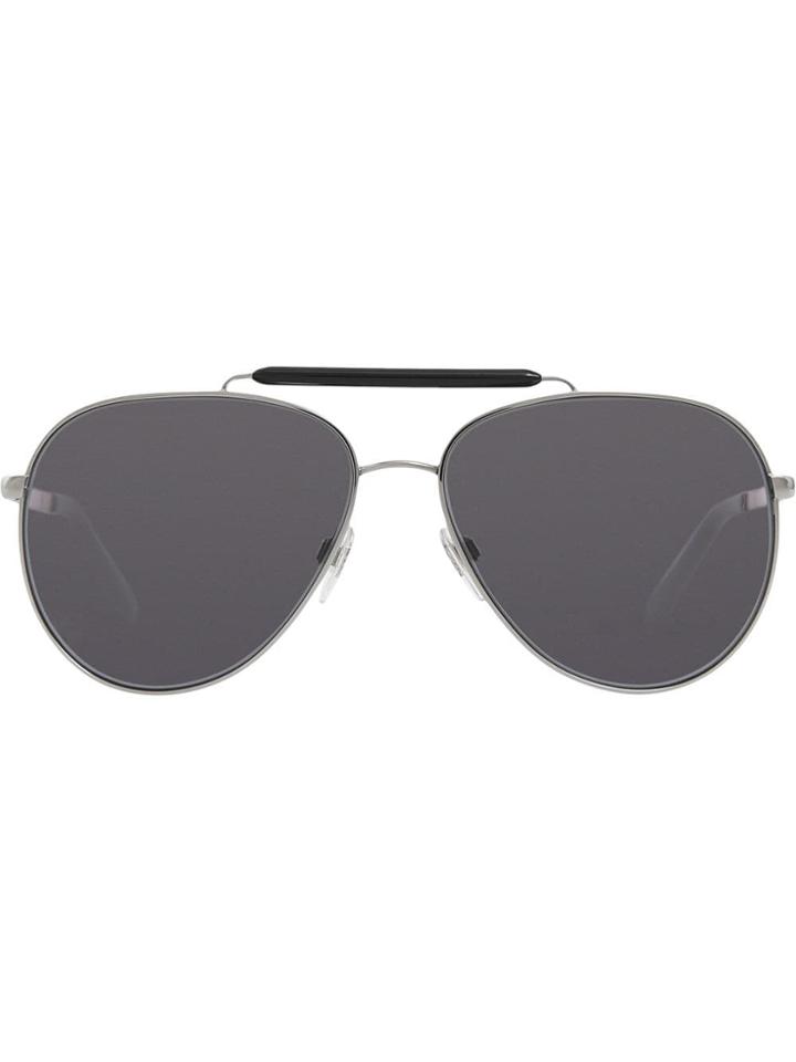 Burberry Top Bar Detail Pilot Sunglasses - Black
