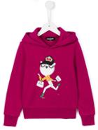 Dsquared2 Kids Bear Print Hoodie, Girl's, Size: 10 Yrs, Pink/purple