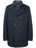 Herno Double Breasted Short Coat - Blue