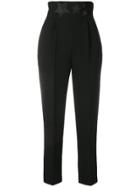 Elisabetta Franchi Star Embroidered Trousers - Black