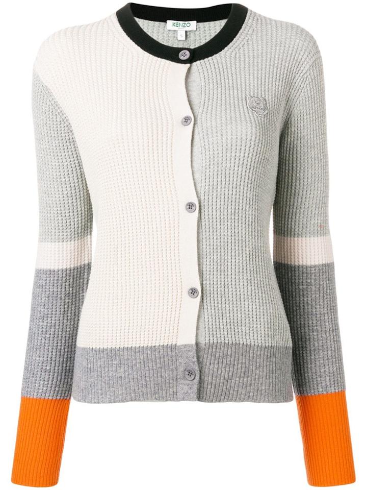Kenzo Colour Block Cardigan - Grey