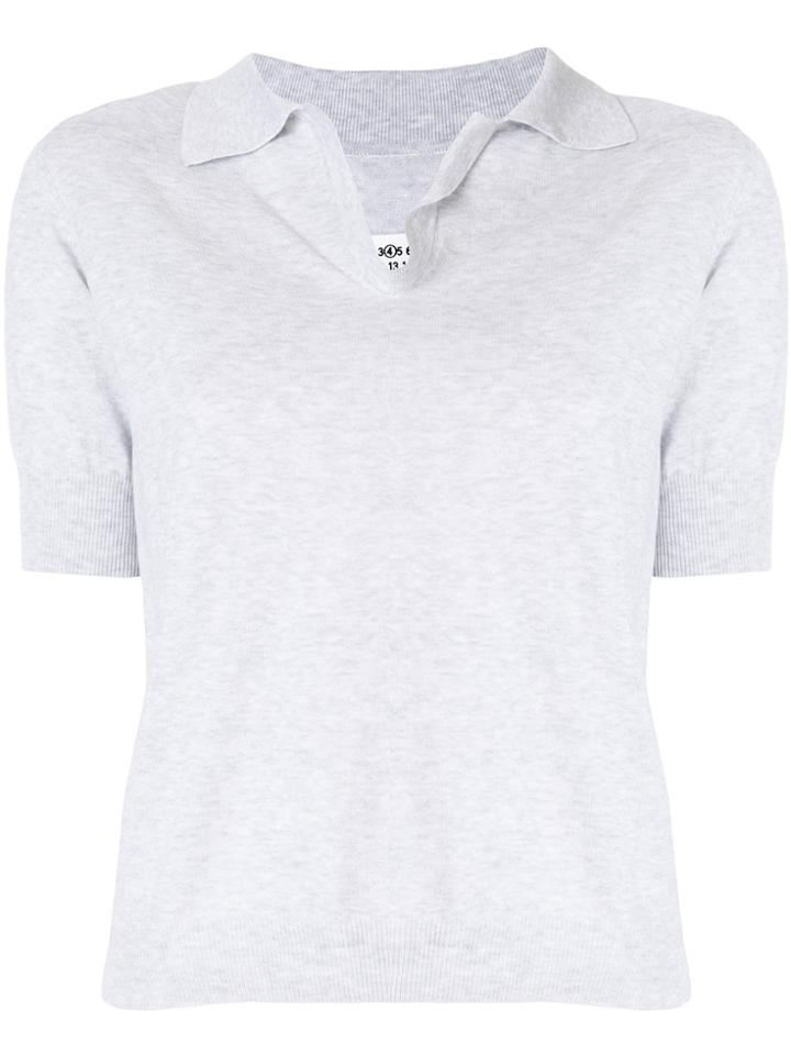 Maison Margiela Fitted Polo Top - Grey