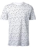 Lanvin Footstep Print T-shirt, Men's, Size: Medium, White, Cotton