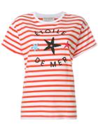 Être Cécile Étoile De Mer Striped Oversized T-shirt - White