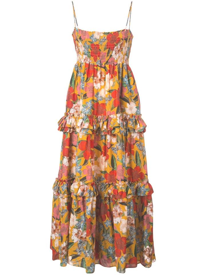 Nicholas Floral Day Dress - Orange