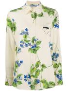 Prada Floral Print Shirt - Neutrals