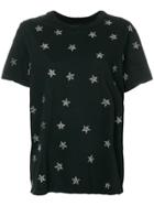 As65 Embellished Star Distressed T-shirt - Black