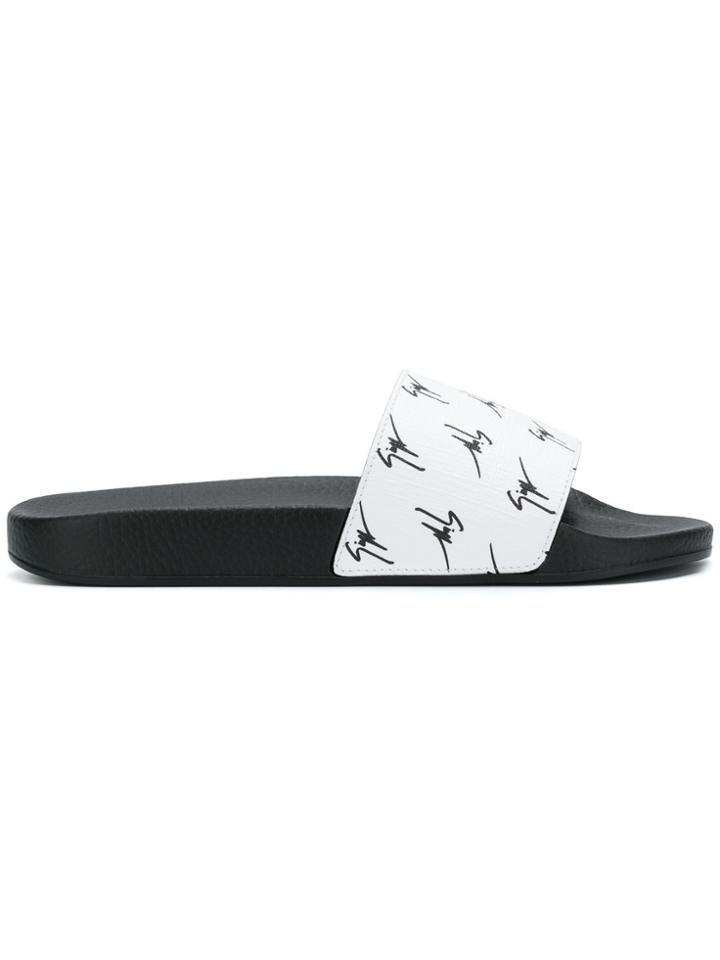 Giuseppe Zanotti Design Signature Sliders - White