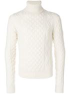 Saint Laurent Roll Neck Sweater - White